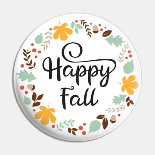 Happy fall wreath Pin