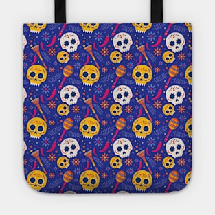 Brightly Colored Skulls Tote