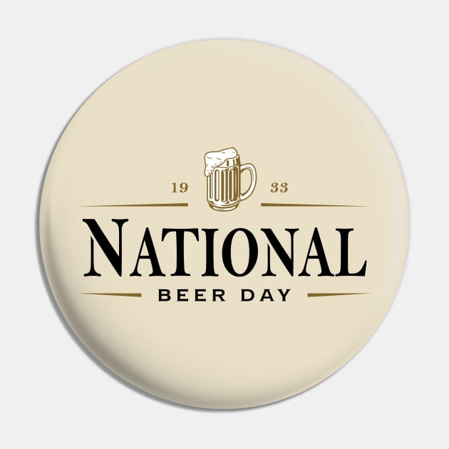 GuiNational Beer Day Pin by Mercado Graphic Design