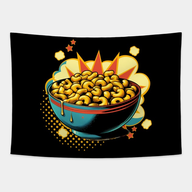 Mac And Cheese Pop Art Tapestry by Annabelhut