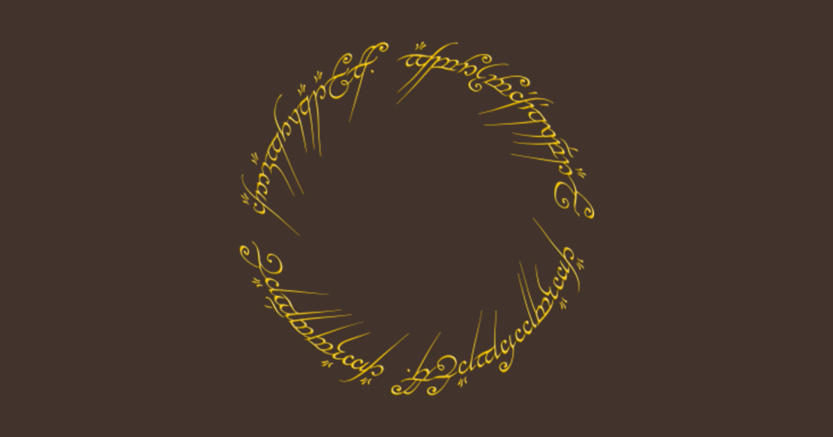 Lord Of The Rings Ring Inscription The One Ring Inscription - Lord Of The Rings - T-Shirt | TeePublic