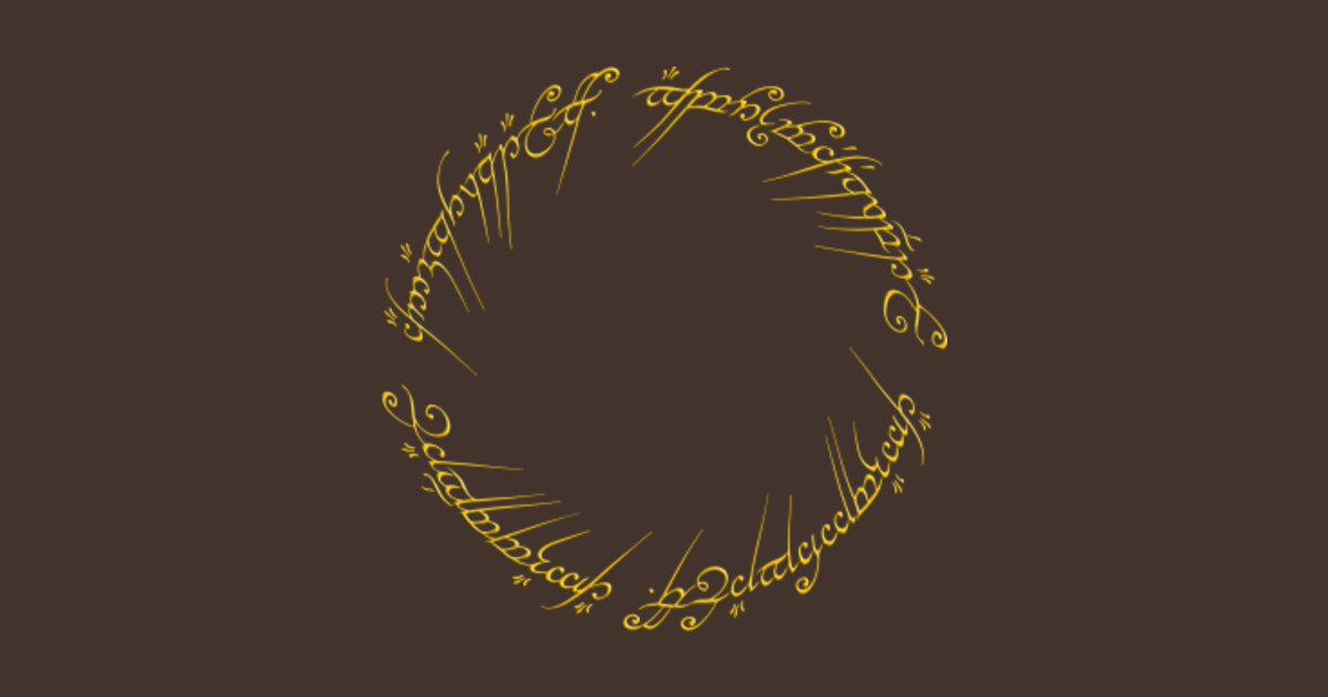 The One Ring Inscription - Lord Of The Rings - T-Shirt | TeePublic