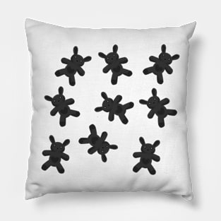 Black Rabbits pattern Pillow