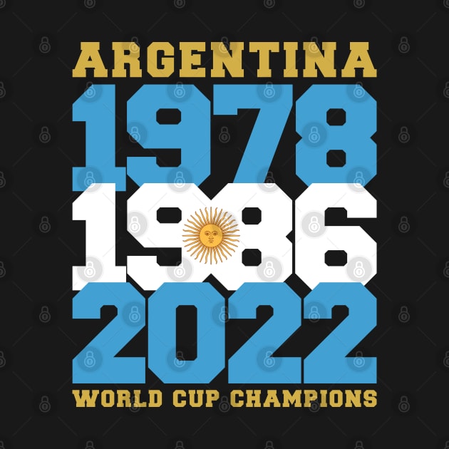 Argentina World Cup Champions 2022 by Zakzouk-store