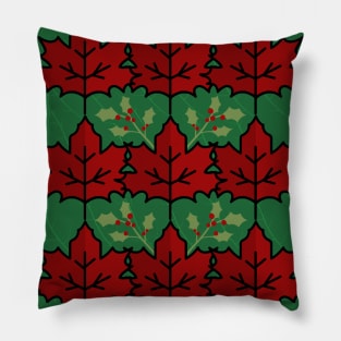 Yule Leaves 1 Pillow