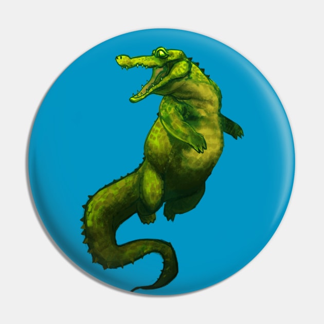 Cute Chunky Crocodile Alligator Swimming Cartoon Illustration Pin by Stilo29