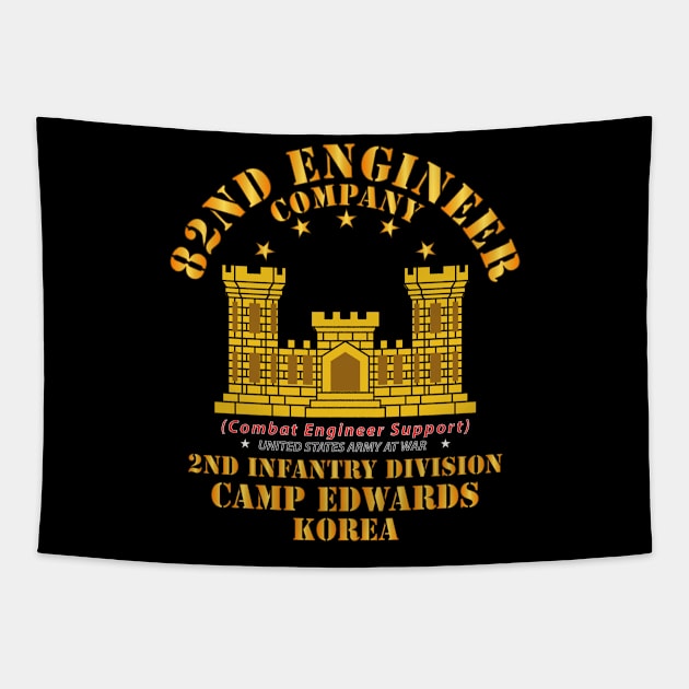 82nd Engineer Company  - Camp Edwards -  Korea Tapestry by twix123844