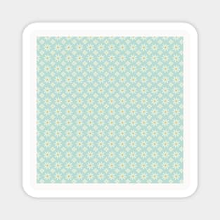 Retro Pattern Neck Gator Blue Daisies Magnet