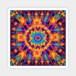 Trippy Spiritual Kaleidoscope Pattern Magnet