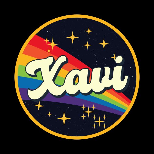 Xavi // Rainbow In Space Vintage Style by LMW Art