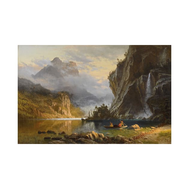 Indians Spear Fishing by Albert Bierstadt by Classic Art Stall