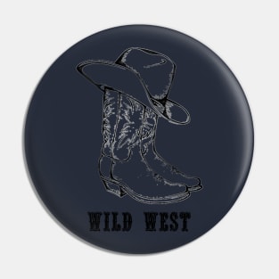 Western Era - Wild West Cowboy Boots and Hat Pin