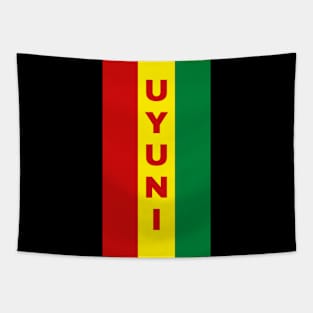 Uyuni City in Bolivian Flag Colors Vertical Tapestry