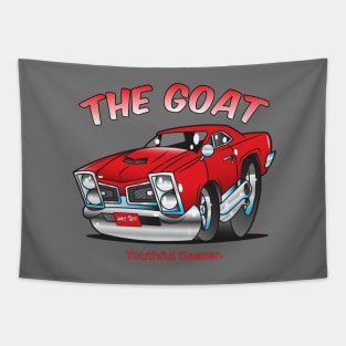 The Goat Cartoon Car Toon Tapestry