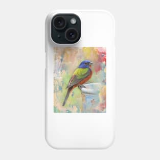 Painted Bunting Bird Phone Case