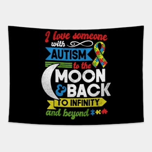 autism to the moon Tapestry