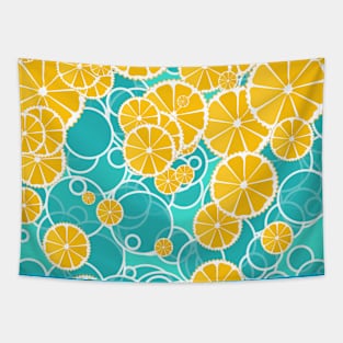 Oranges and bubbles Tapestry