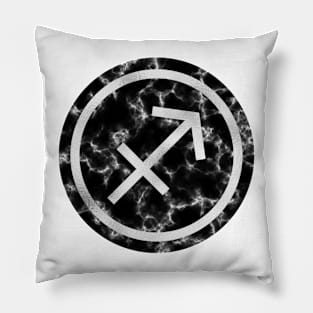 Black Marble Zodiac - Sagittarius Pillow