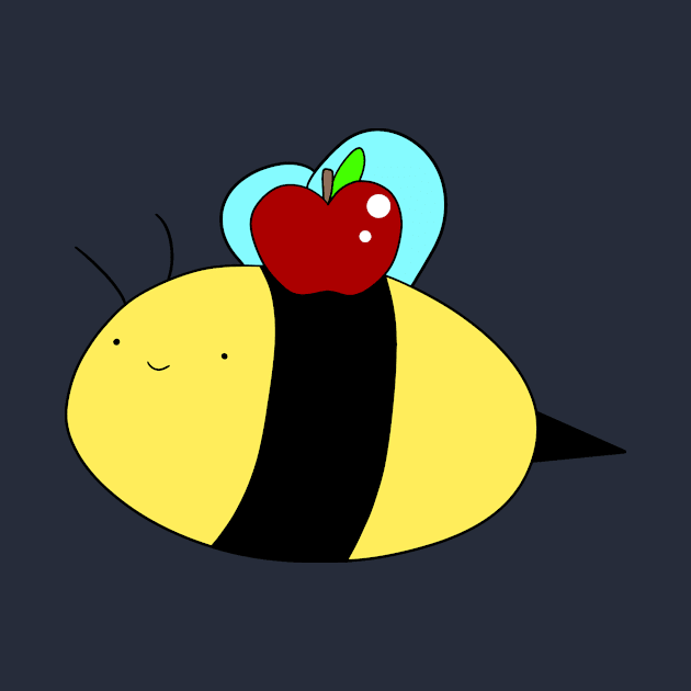 Bee and Apple by saradaboru