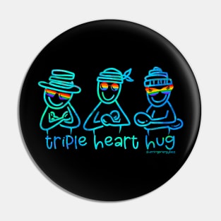 Triple Heart Hug Pin