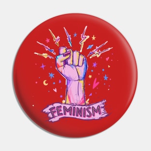 Lovely hand drawn feminism Pin