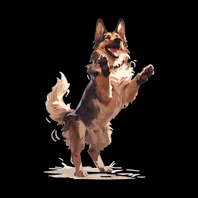 Dancing Dog Competition German Shepherd by QQdesigns