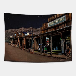 Arizona Ghost Town at Night Tapestry