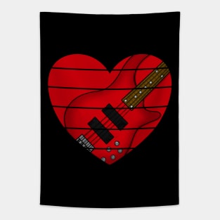 Valentines Bass Guitarist Bassist Wedding Musician Tapestry