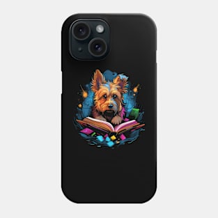 Australian Terrier Reads Book Phone Case