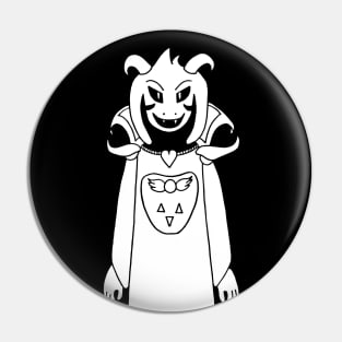 Asriel Undertale Simple Black and White Design Pin