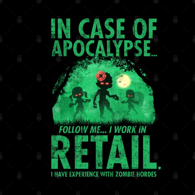 Retail Worker Funny Zombie Halloween by NerdShizzle