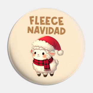 Fleece Navidad Cute Christmas Sheep Pin