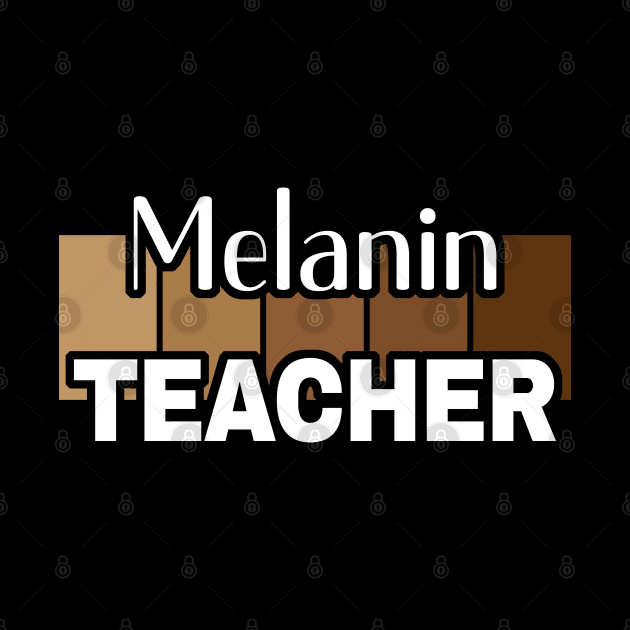 Melanin Teacher Life Afro Teacher African American Educate by Sandra Holloman