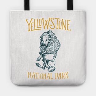Yellowstone National Park Falling Bison Tote