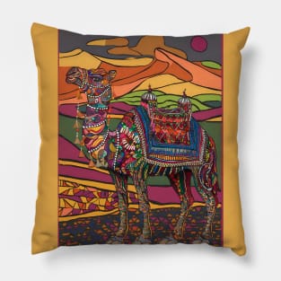 Rajasthani decorated camel art Pillow