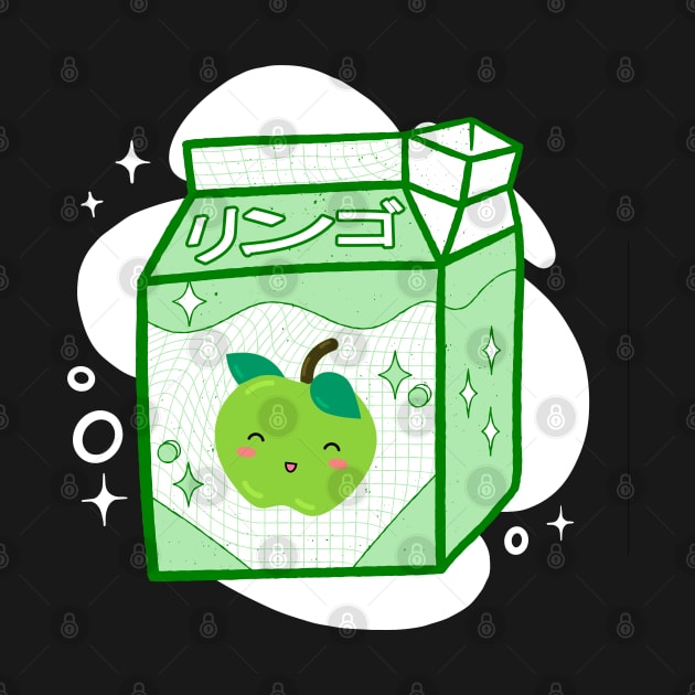 Apple Milk Japanese Kawaii 90s Otaku by BramCrye