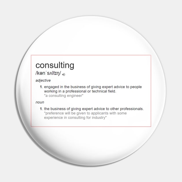 What is meaning of consulting Pin by fantastic-designs