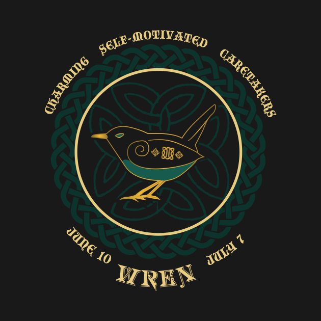 Irish Celtic Zodiac for June Wren Astrology Celtic TShirt TeePublic