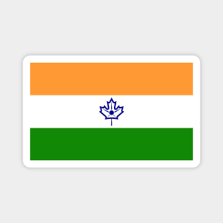 India / Canada Flag Mashup Magnet