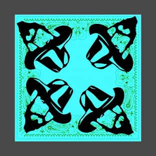 Turquoise Cowboys Bandana T-Shirt