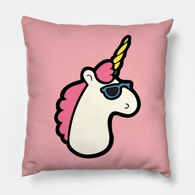 Pink Unicorn Pillow by evannave