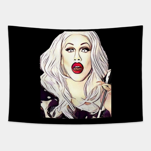 Sharon Needles Tapestry by awildlolyappeared