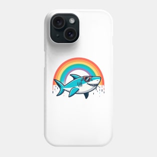 Shark on the Rainbow Phone Case
