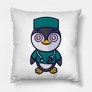 Cute penguin as a Doctor Pillow