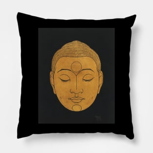 Head of Buddha 1943 Pillow