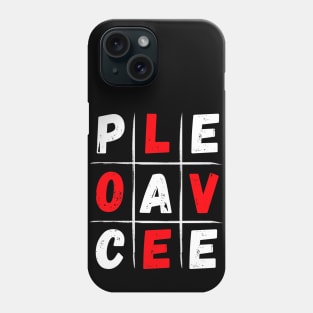 Tic Tac Toe Love Peace Phone Case