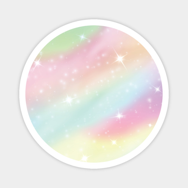 Pastel Rainbow Sparkle Clouds Clouds Magnet Teepublic