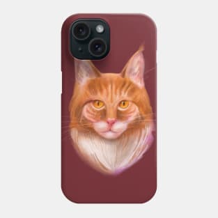 Ginger Maine Coon Cat Phone Case