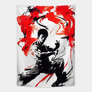 Martial Art Kung Fu Wild Nature Free Spirit Art Brush Painting Tapestry