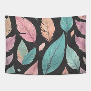 Leaves pastel seamless pattern Tapestry